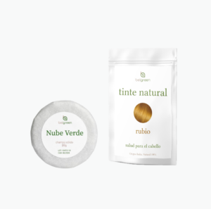 Ritual Velo Beige: Tinte Rubio Natural & Champú Sólido Nube Verde