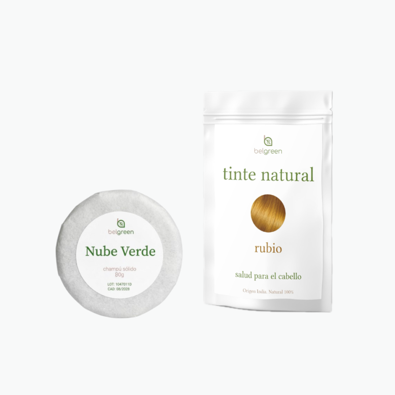 Ritual Velo Beige: Tinte Rubio Natural & Champú Sólido Nube Verde