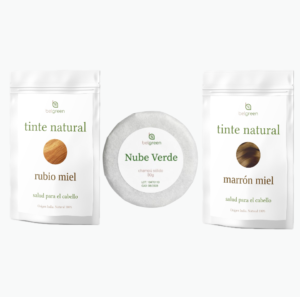 Ritual Miel Dorada: Tinte Rubio Miel, Tinte Marrón Miel & Champú Sólido Nube Verde