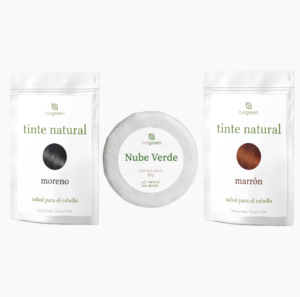 Ritual Bosque Profundo: Tinte Moreno, Tinte Marrón Rojizo & Champú Sólido Nube Verde